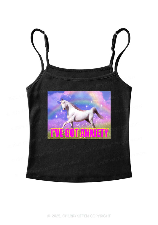 I've Got Anxiety Y2K Spaghetti Strap Cami Cherrykitten