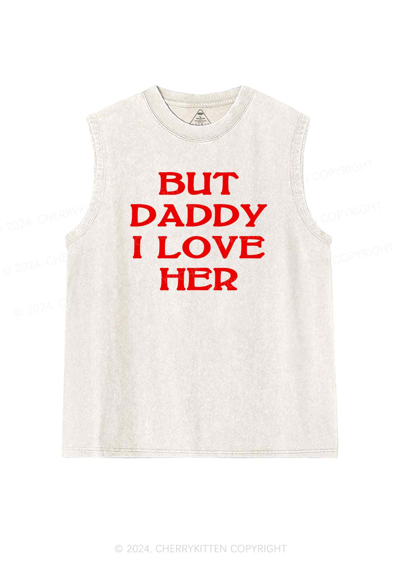 But Daddy I Love Her Y2K Washed Tank Cherrykitten
