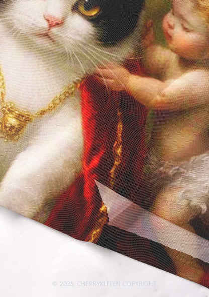 The Cat King And Angels Y2K Mesh Cami Tank Cherrykitten