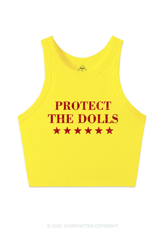 Glitter Protect The Dolls Pride Y2K Crop Tank Top Cherrykitten