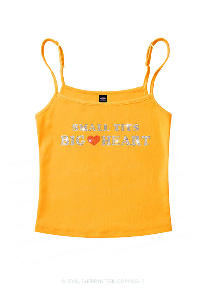 Rhinestone Big Heart Y2K Spaghetti Strap Cami Cherrykitten