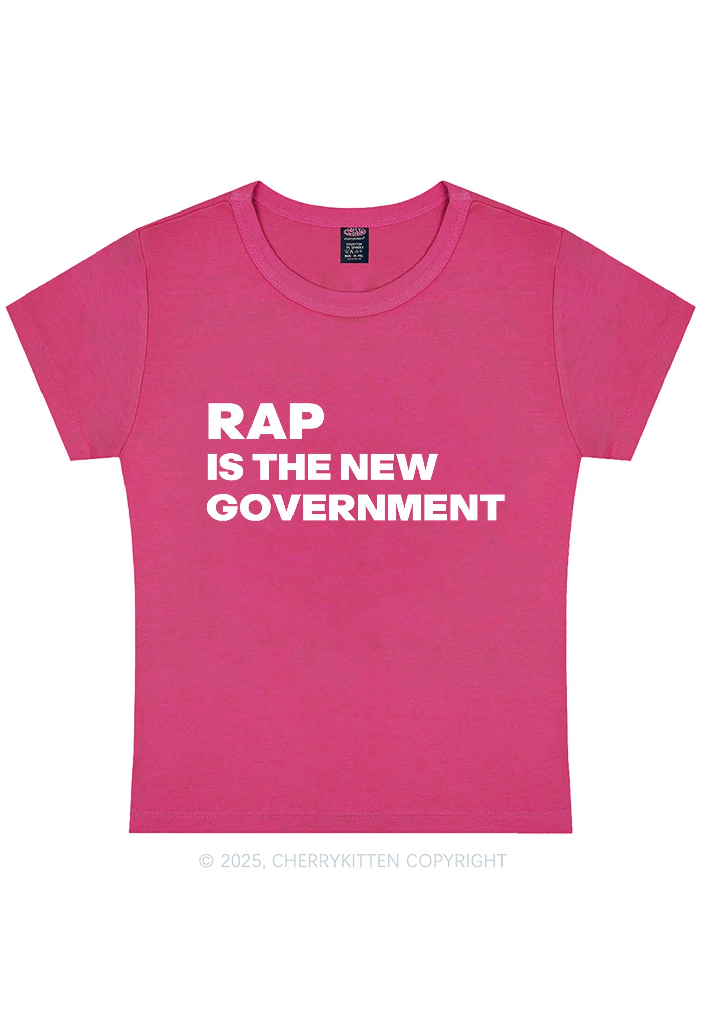 Rap Government Y2K Baby Tee Cherrykitten