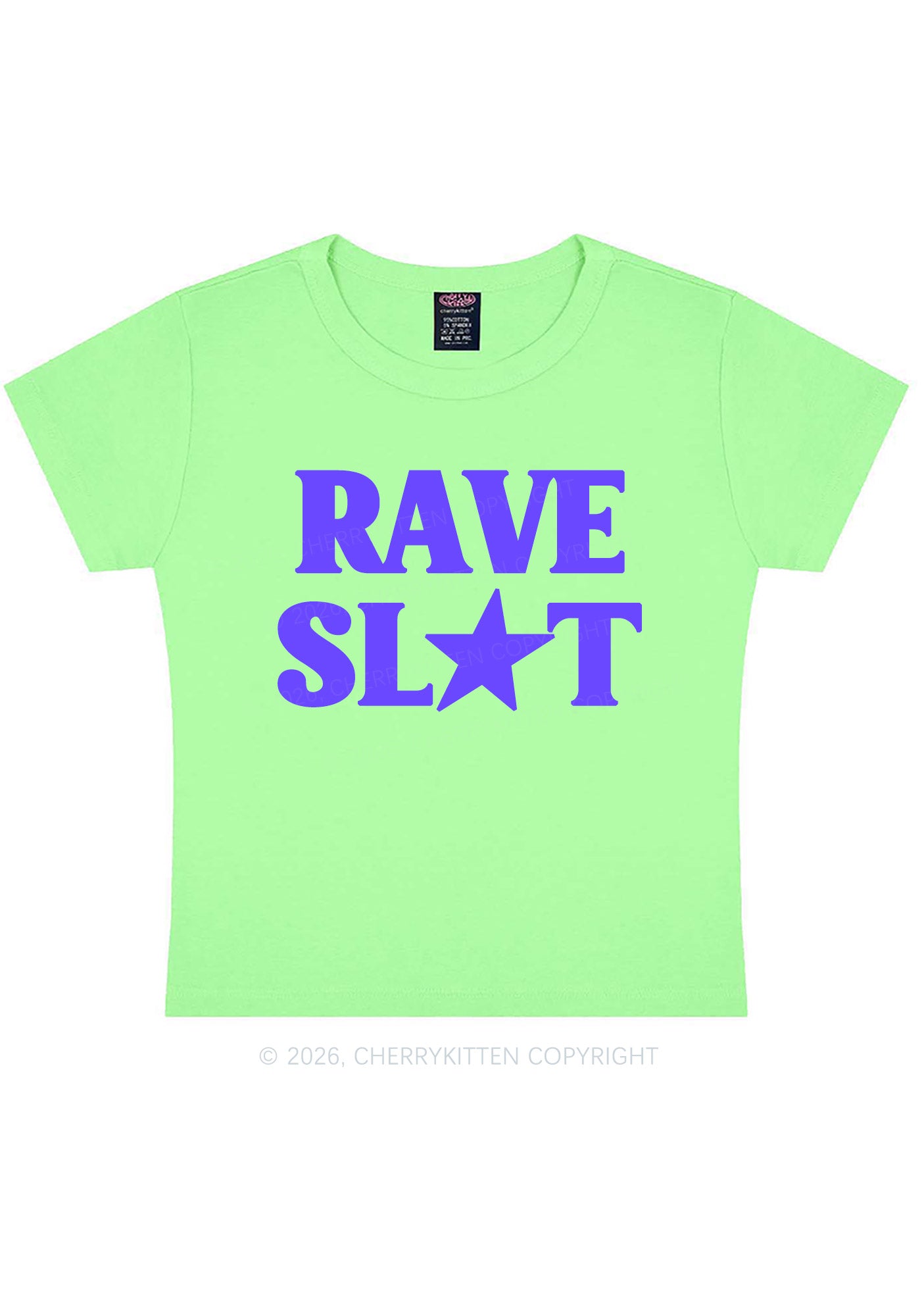 Rave Slxt Y2K Baby Tee Cherrykitten