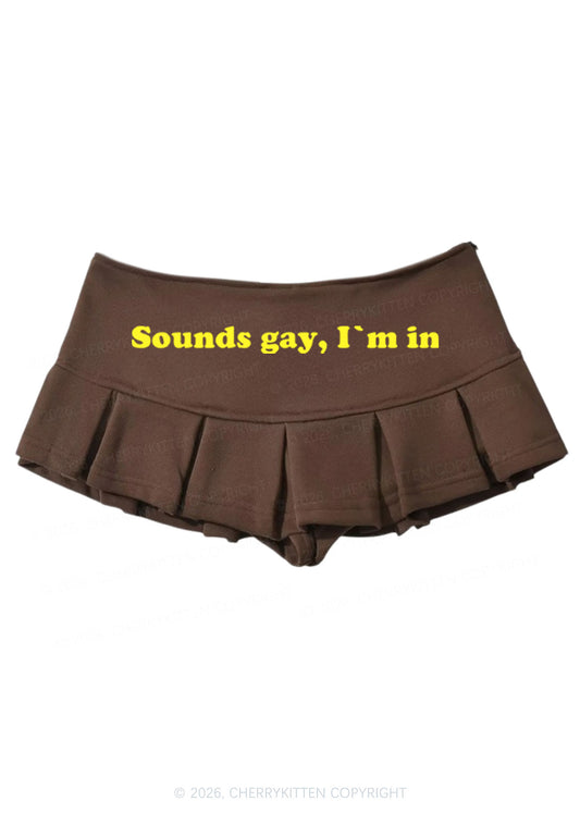 Sounds Gay Pride Y2K Mini Pleated Skirts Cherrykitten