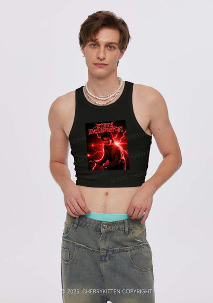 SH Red Lightning Y2K Crop Tank Top Cherrykitten