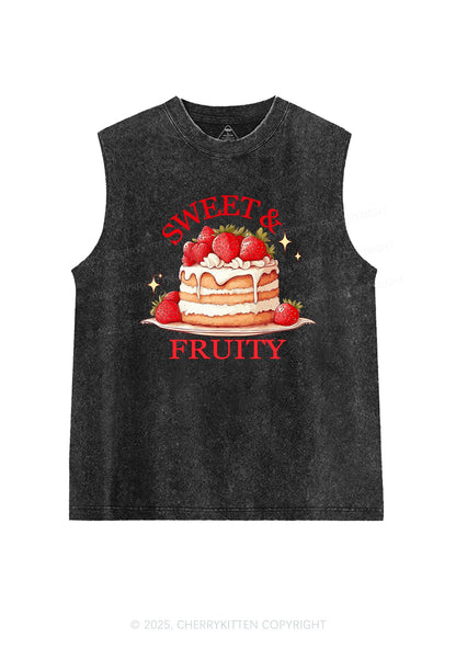 Sweet And Fruity Cake Pride Y2K Washed Muscle Tank Cherrykitten