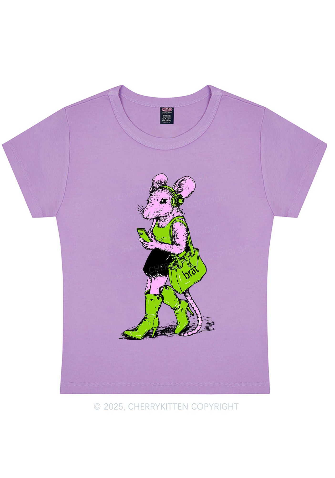 Brat Girl Y2K Baby Tee Cherrykitten