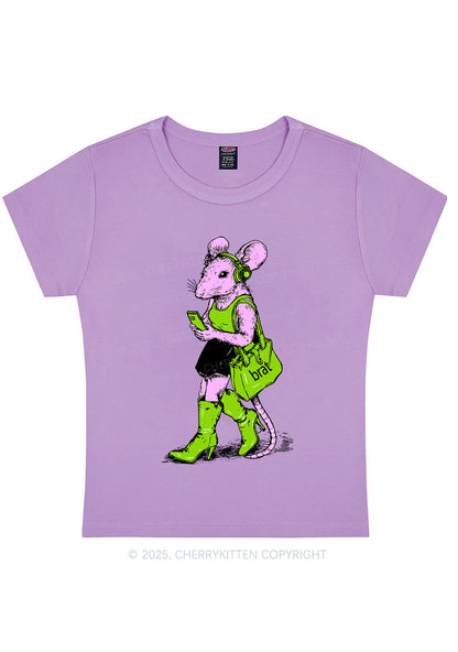 Brat Girl Y2K Baby Tee Cherrykitten