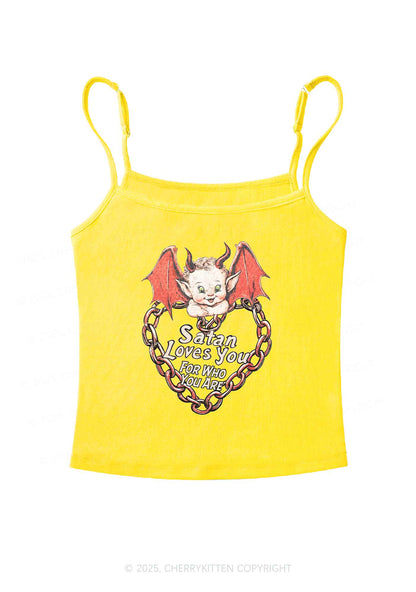 Satan Loves You Y2K Spaghetti Strap Cami Cherrykitten
