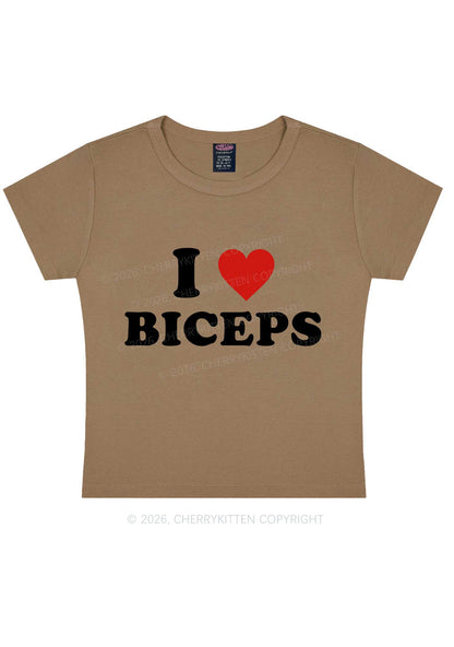 I Love Biceps Valentine's Day Y2K Baby Tee Cherrykitten