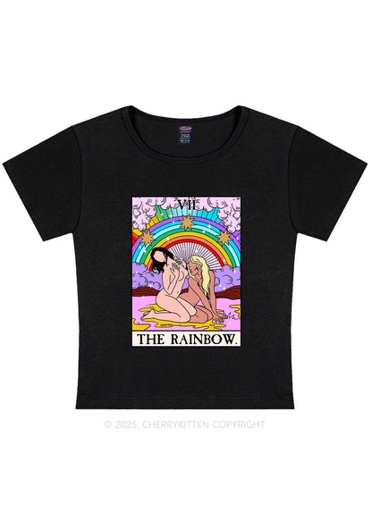 The Rainbow Y2K Baby Tee Cherrykitten