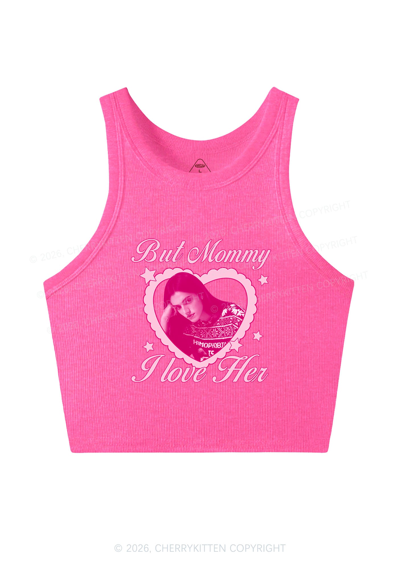 Custom But Mommy I Love Her Y2K Crop Tank Top Cherrykitten