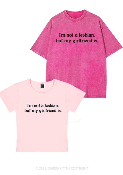 My GF Is Lesbian Y2K Valentine's Day Couple Shirt Cherrykitten