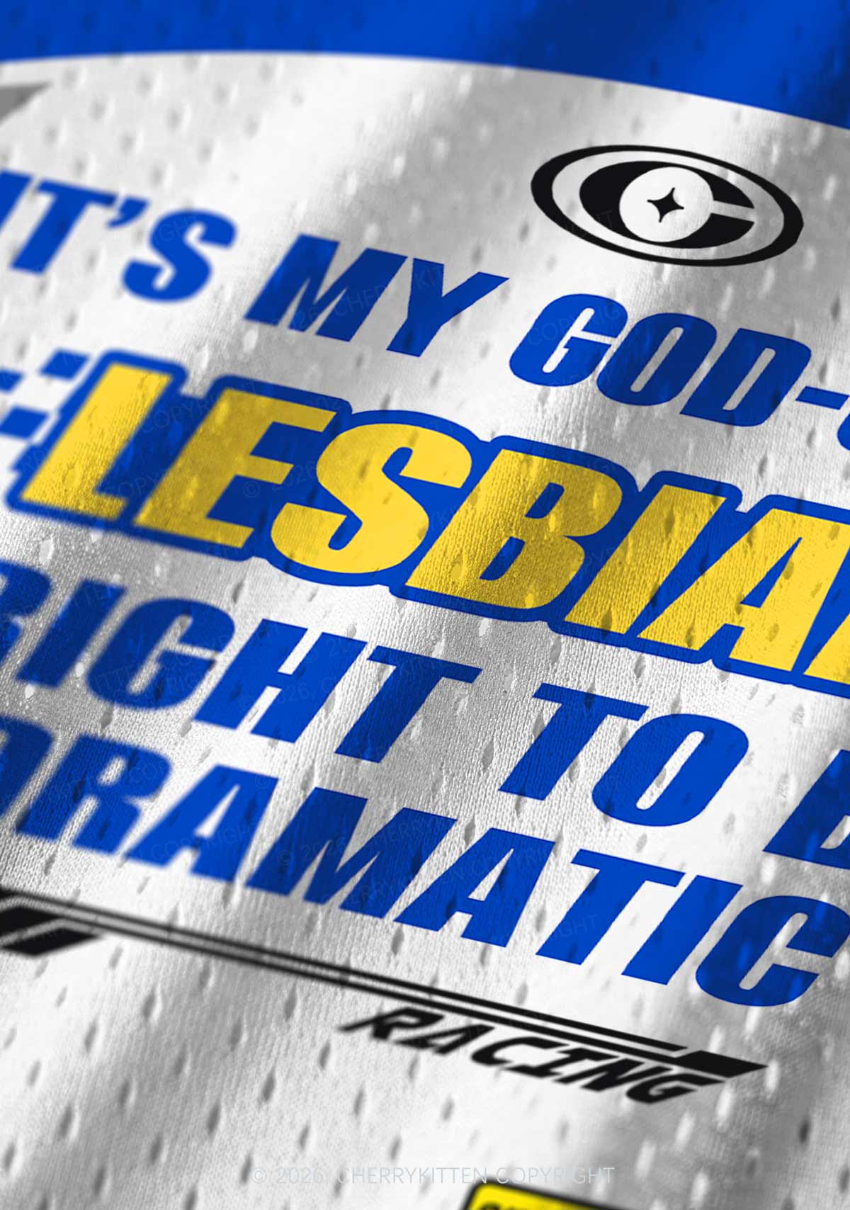 God Given Lesbian Right Pride Y2K Sport Jersey Tank Cherrykitten