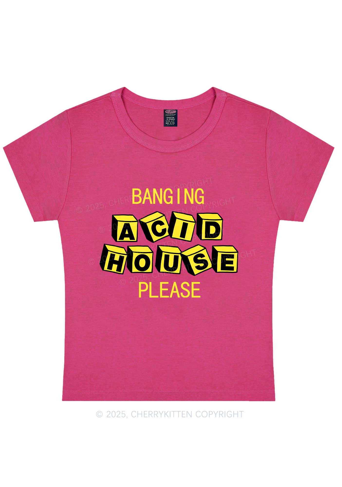 Banging Acid House Y2K Baby Tee Cherrykitten