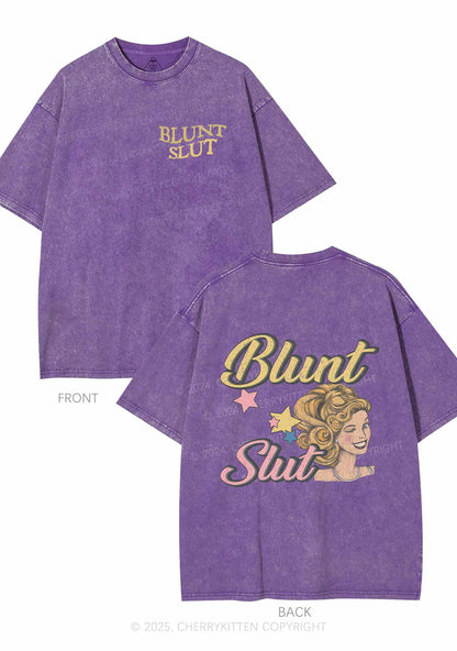 Blunt Slxt Two Sides Y2K Shirts Washed Tee Cherrykitten