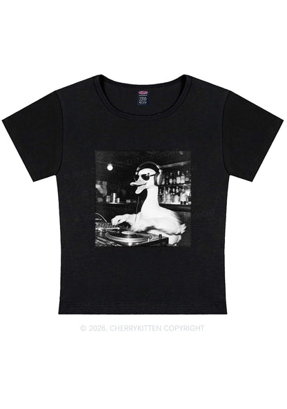 DJ Duck Y2K Baby Tee Cherrykitten