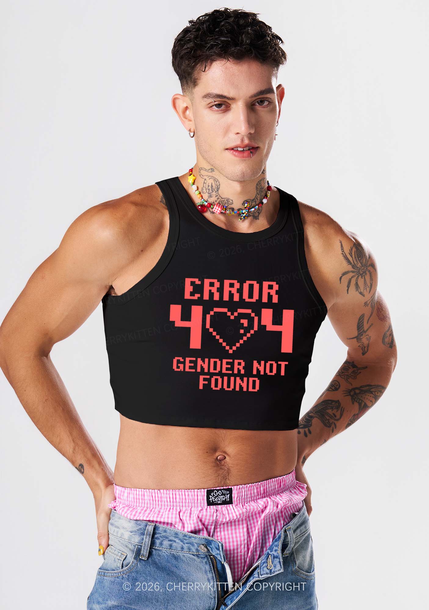 Gender Not Found Pride Y2K Crop Tank Top Cherrykitten