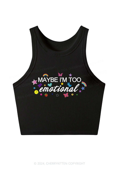 Too Emotional Y2K Crop Tank Top Cherrykitten