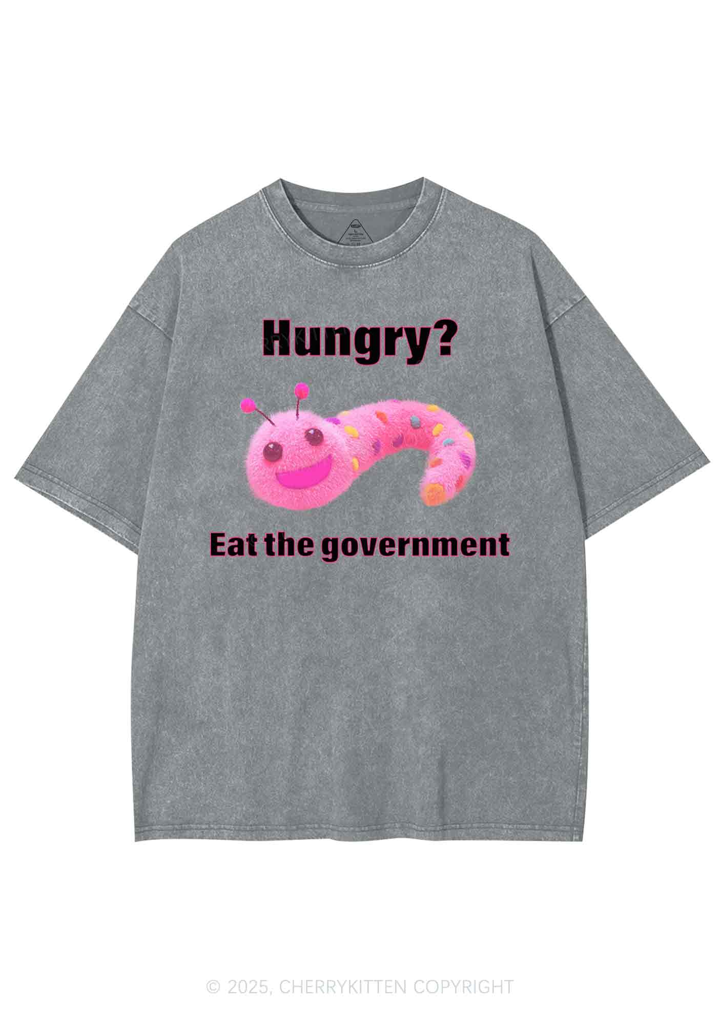 Eat The Government Y2K Shirts Washed Tee Cherrykitten