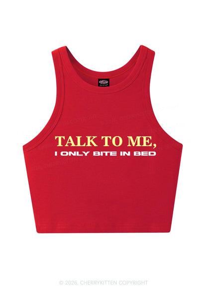 I Only Bite In Bed Y2K Crop Tank Top Cherrykitten