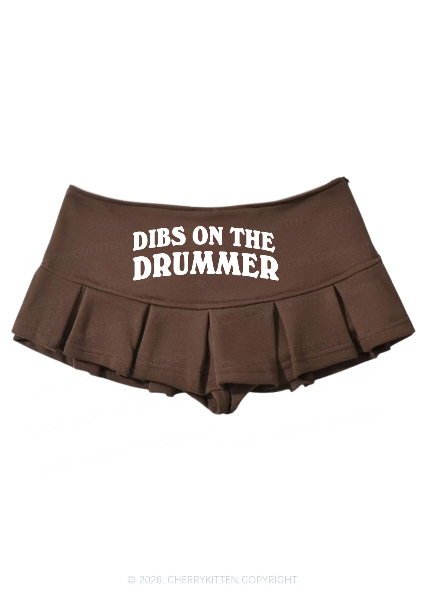 Dibs On The Drummer Y2K Mini Pleated Skirts Cherrykitten