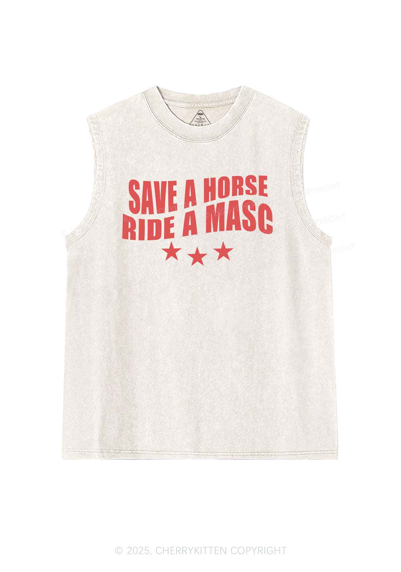 Ride A Masc Pride Y2K Washed Muscle Tank Cherrykitten
