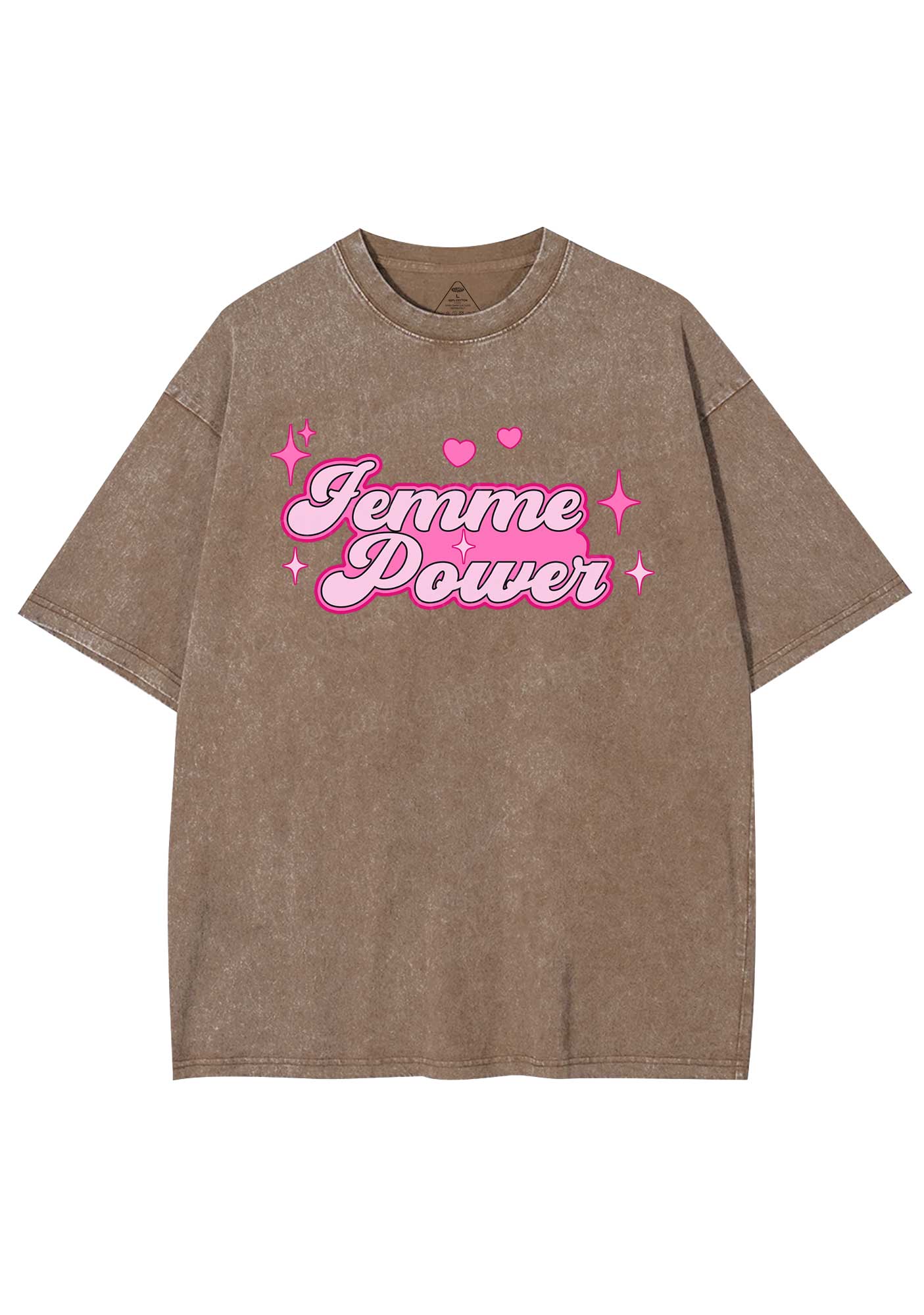Femme Power Y2K Shirts Washed Tee Cherrykitten