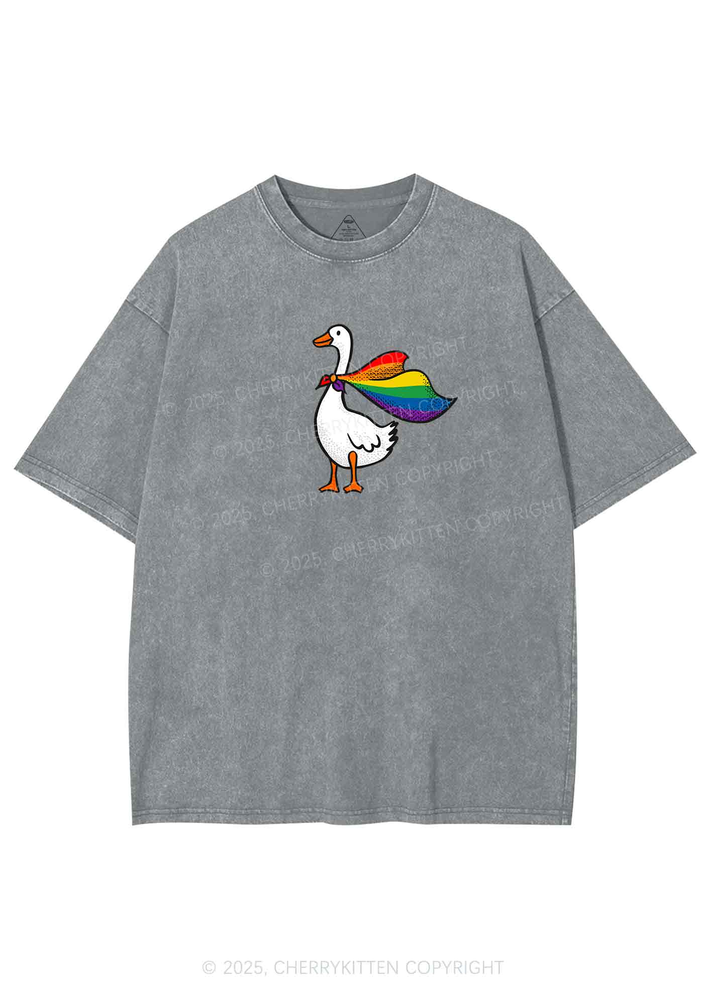 Pride Goose Y2K Shirts Washed Tee Cherrykitten