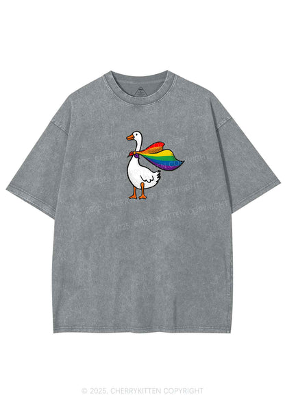 Pride Goose Y2K Shirts Washed Tee Cherrykitten