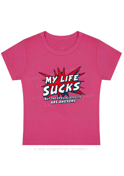 Curvy The Special Effects Are Awesome Baby Tee Cherrykitten