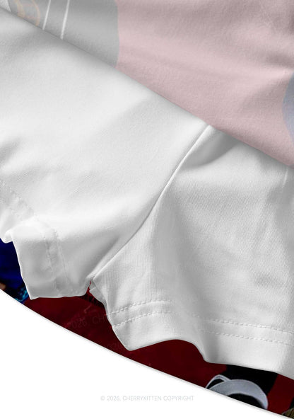 Hockey Duel HR Y2K Print Mini Skirt Cherrykitten