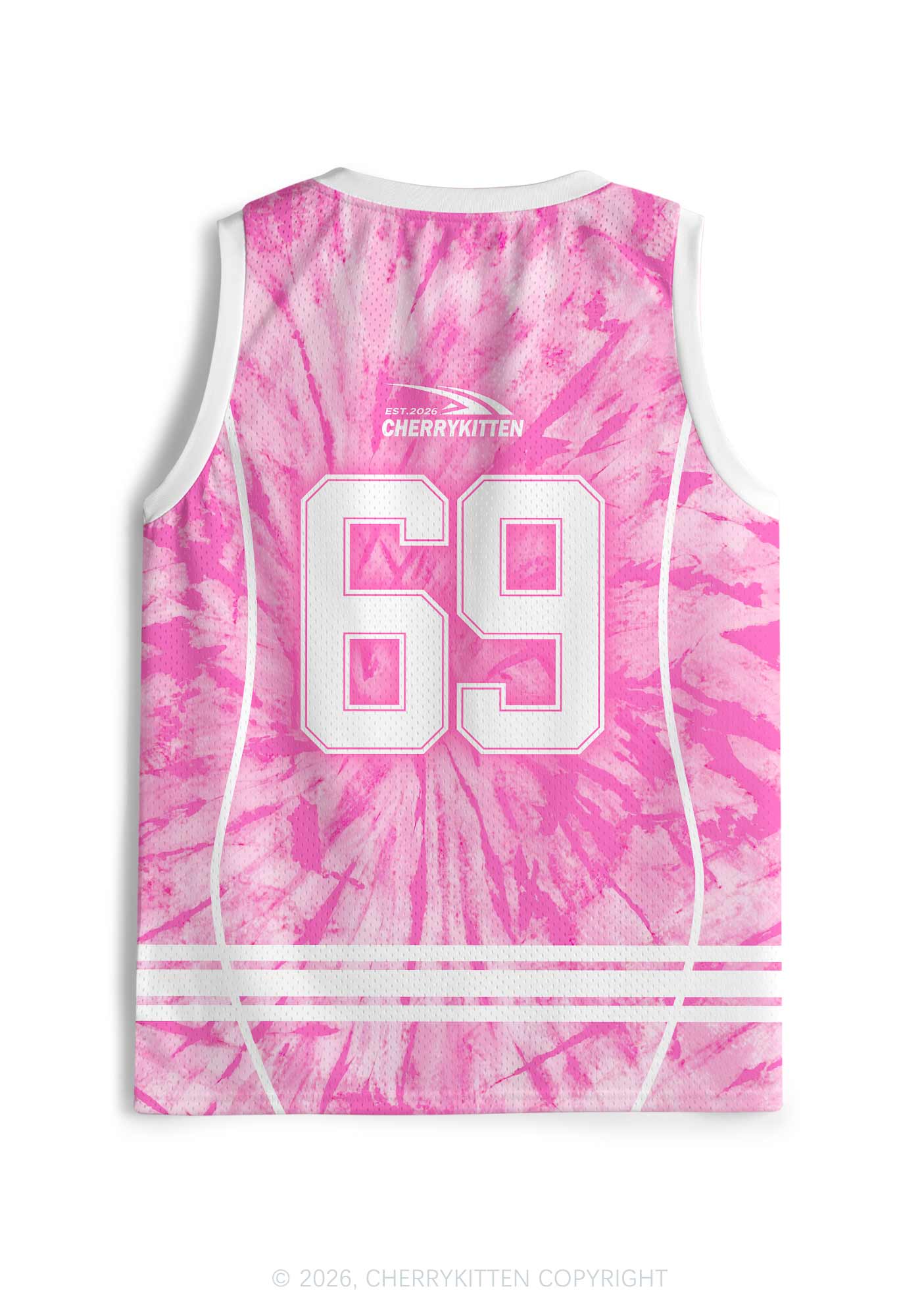 Pink Tie Dye Gay Thoughts Pride Y2K Sport Jersey Tank Cherrykitten