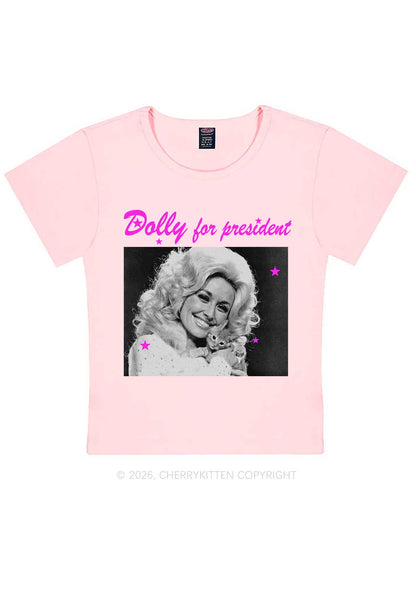 Doll For President Y2K Baby Tee Cherrykitten
