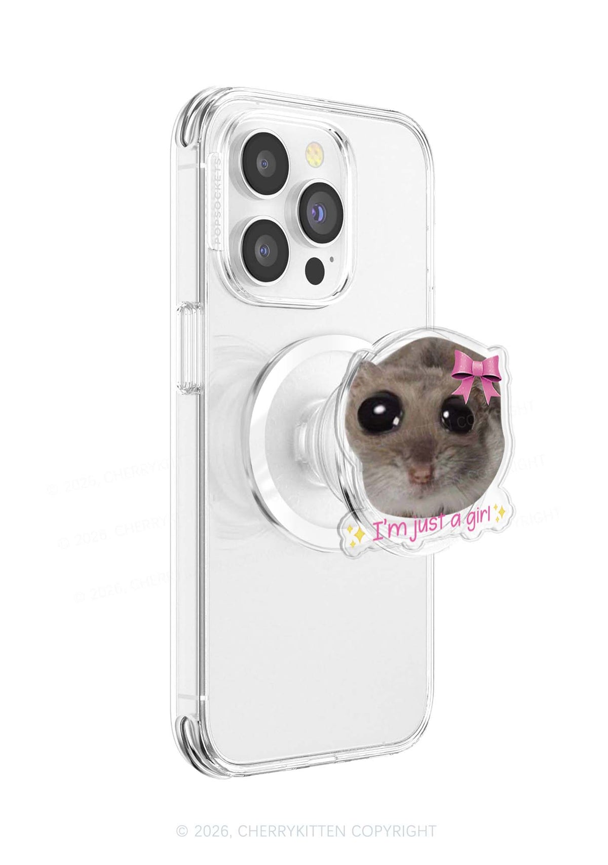 Im Just A Girl Y2K Magnetic Phone Grip Holder Cherrykitten