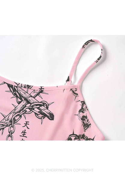 Born To Slay Y2K Mesh Cami Tank Cherrykitten