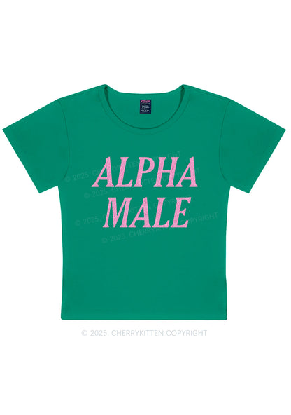 Glitter Alpha Male Y2K Baby Tee Cherrykitten