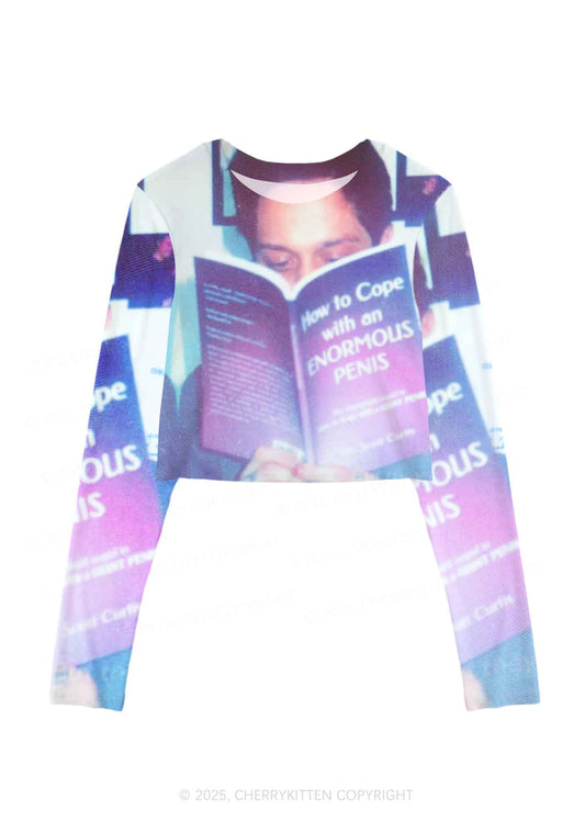 BDE Y2K Mesh Long Sleeve Crop Top Cherrykitten
