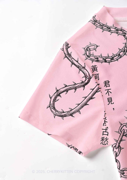 Born To Slay Y2K Mesh Crop Top Cherrykitten