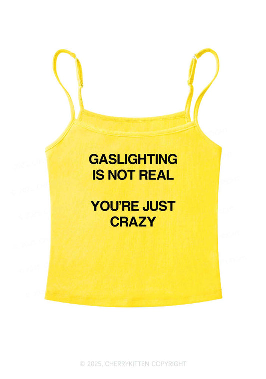 Gaslighting Not Real Y2K Spaghetti Strap Cami Cherrykitten