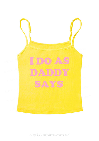 I Do As Daddy Says Y2K Spaghetti Strap Cami Cherrykitten