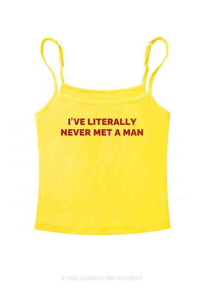 Never Met A Man Pride Y2K Spaghetti Strap Cami Cherrykitten
