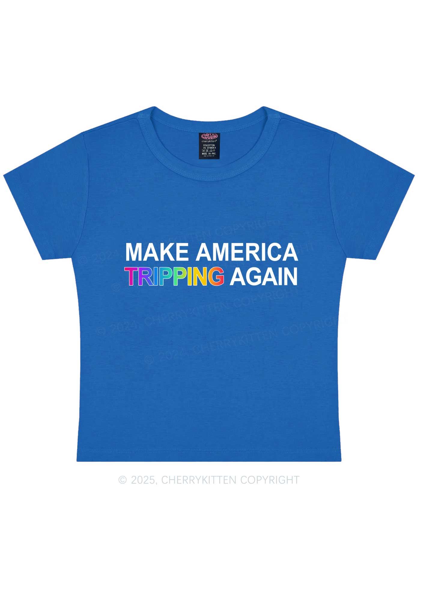 Make America Tripping Again Y2K Baby Tee Cherrykitten