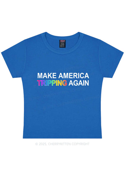 Make America Tripping Again Y2K Baby Tee Cherrykitten