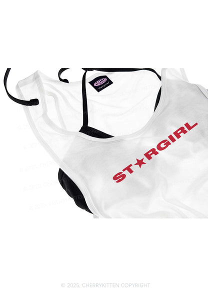Red Stargirl Y2K Sheer Boyfriend Tank Cherrykitten