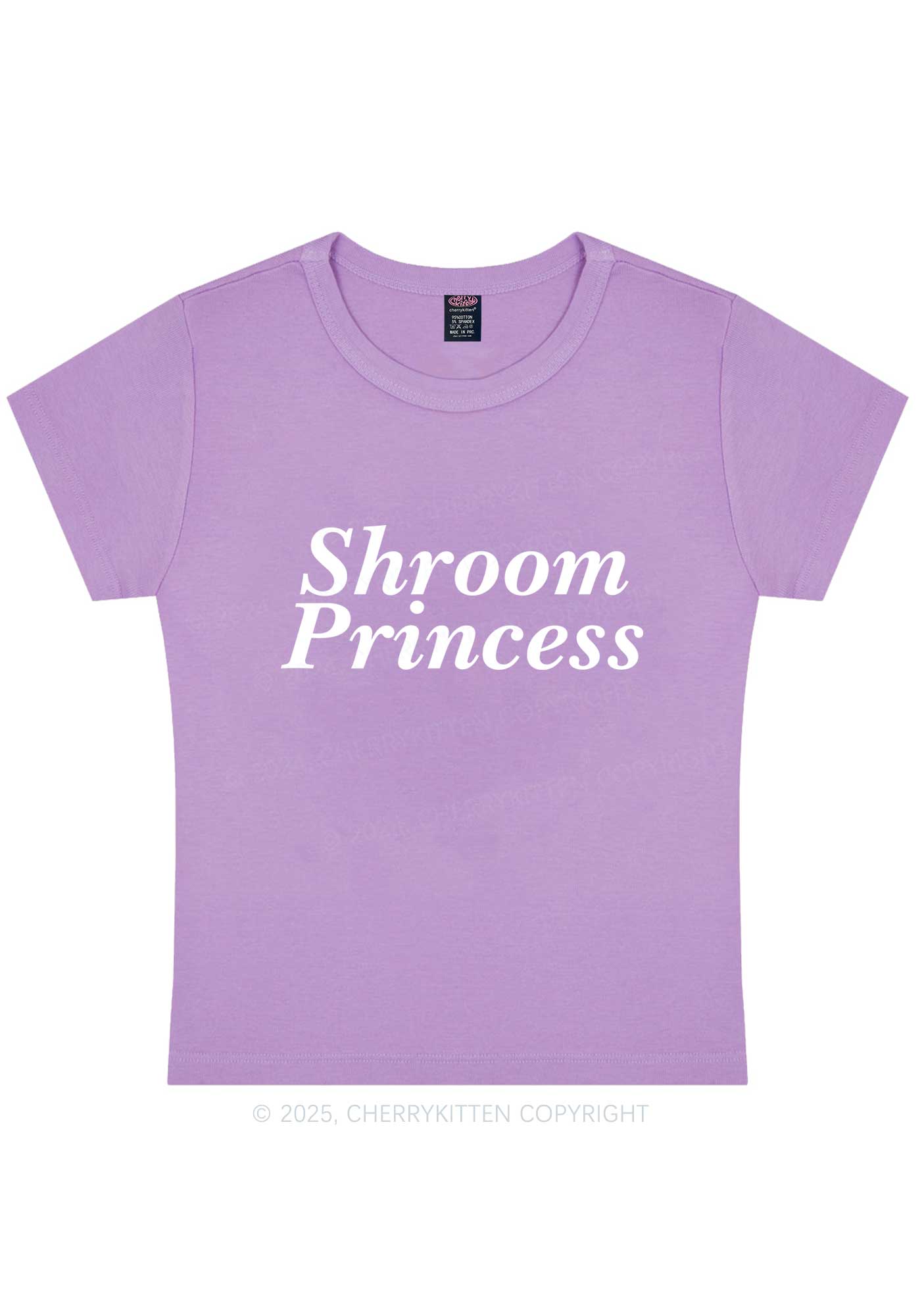Shroom Princess Y2K Baby Tee Cherrykitten