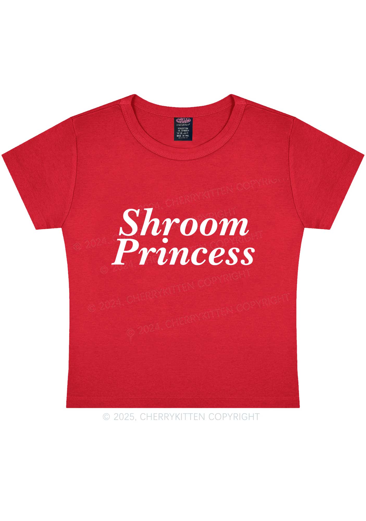 Shroom Princess Y2K Baby Tee Cherrykitten