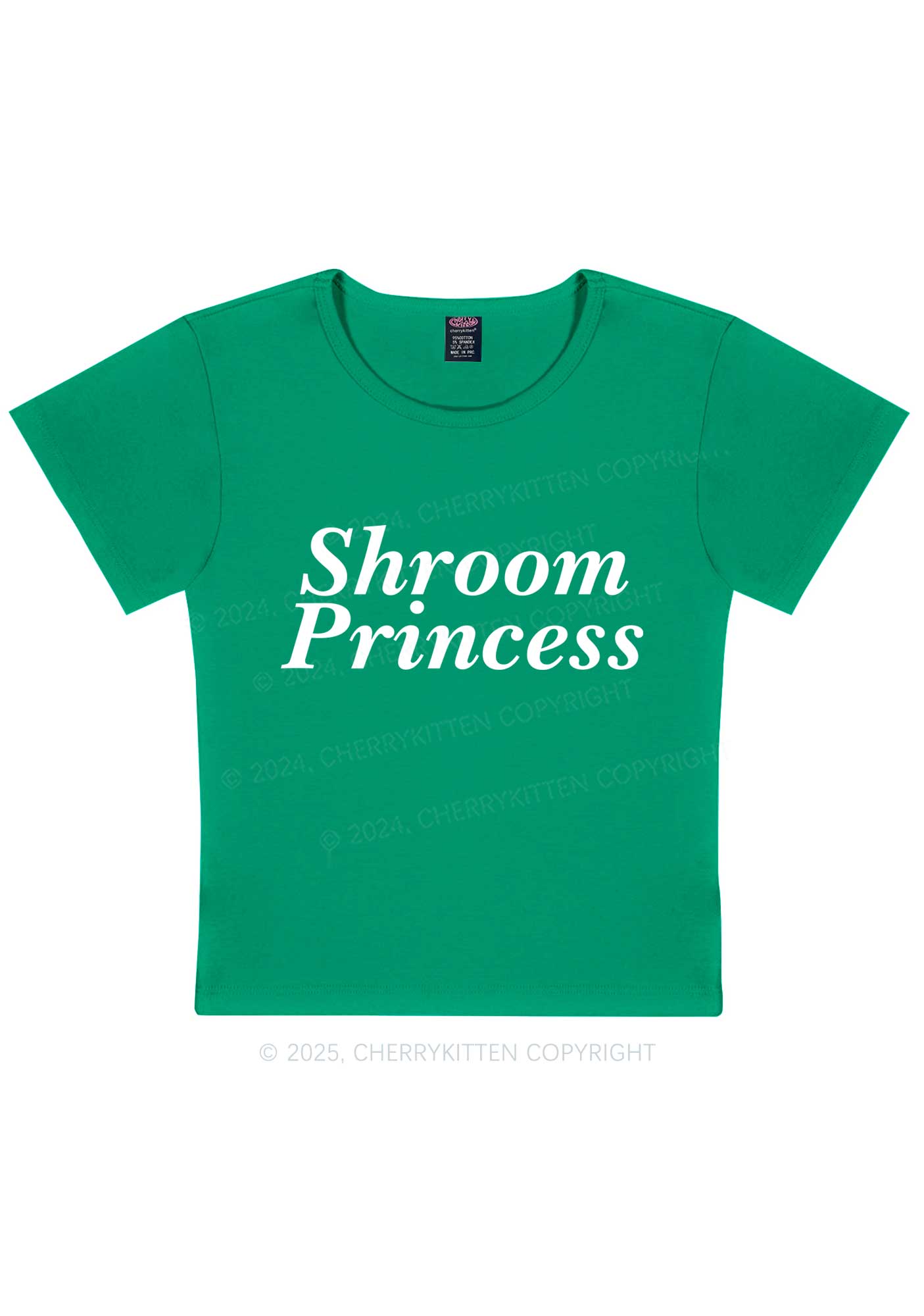 Shroom Princess Y2K Baby Tee Cherrykitten