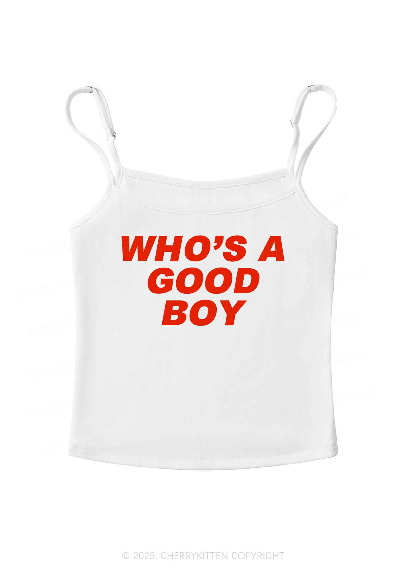 Who's A Good Boy Y2K Spaghetti Strap Cami Cherrykitten