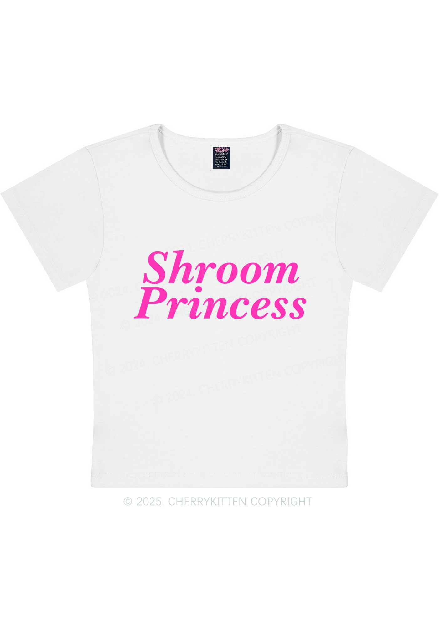 Shroom Princess Y2K Baby Tee Cherrykitten